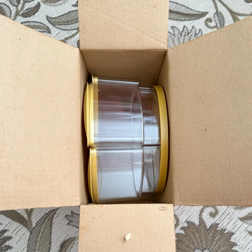 70’s Vintage Rubbermaid Canister Set Food Storage Lazy Susan 5 Compartments